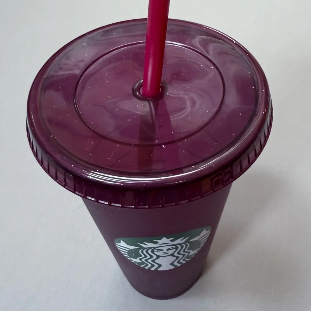 Starbucks 24oz glitter purple Reusable Party cold cup